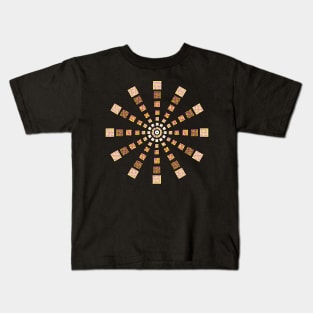 Ethnic wheel with a maze-like motif Kids T-Shirt